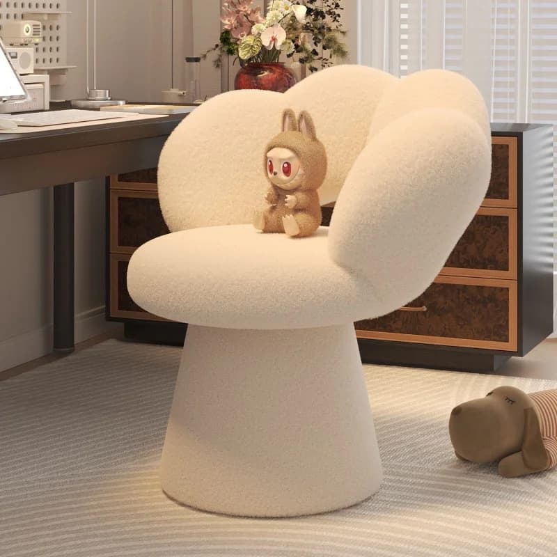 Chaise de coiffeuse à soutien lombaire, dossier en pétale