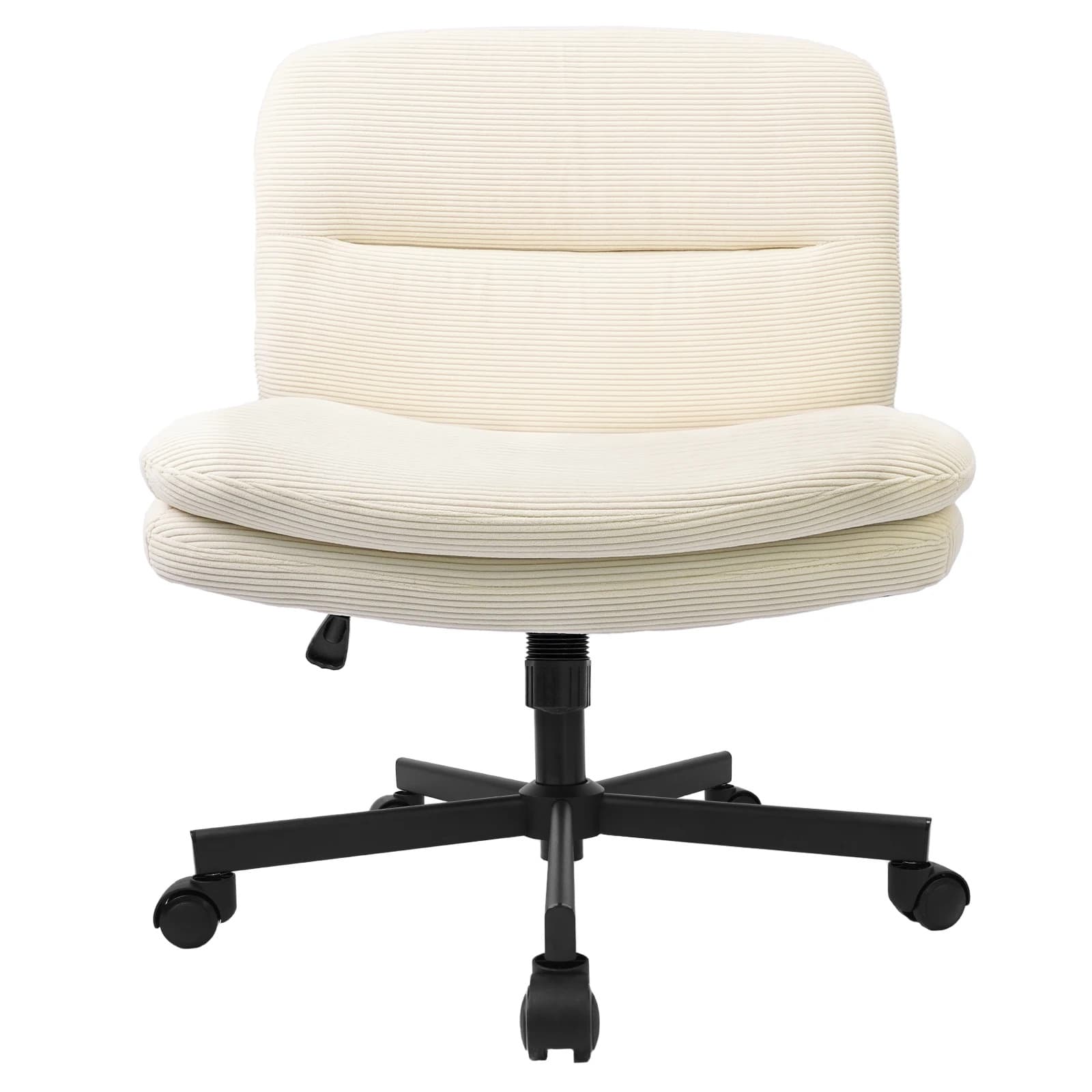 Chaise de bureau ergonomique Durrafy, pivotante à roulettes freinées