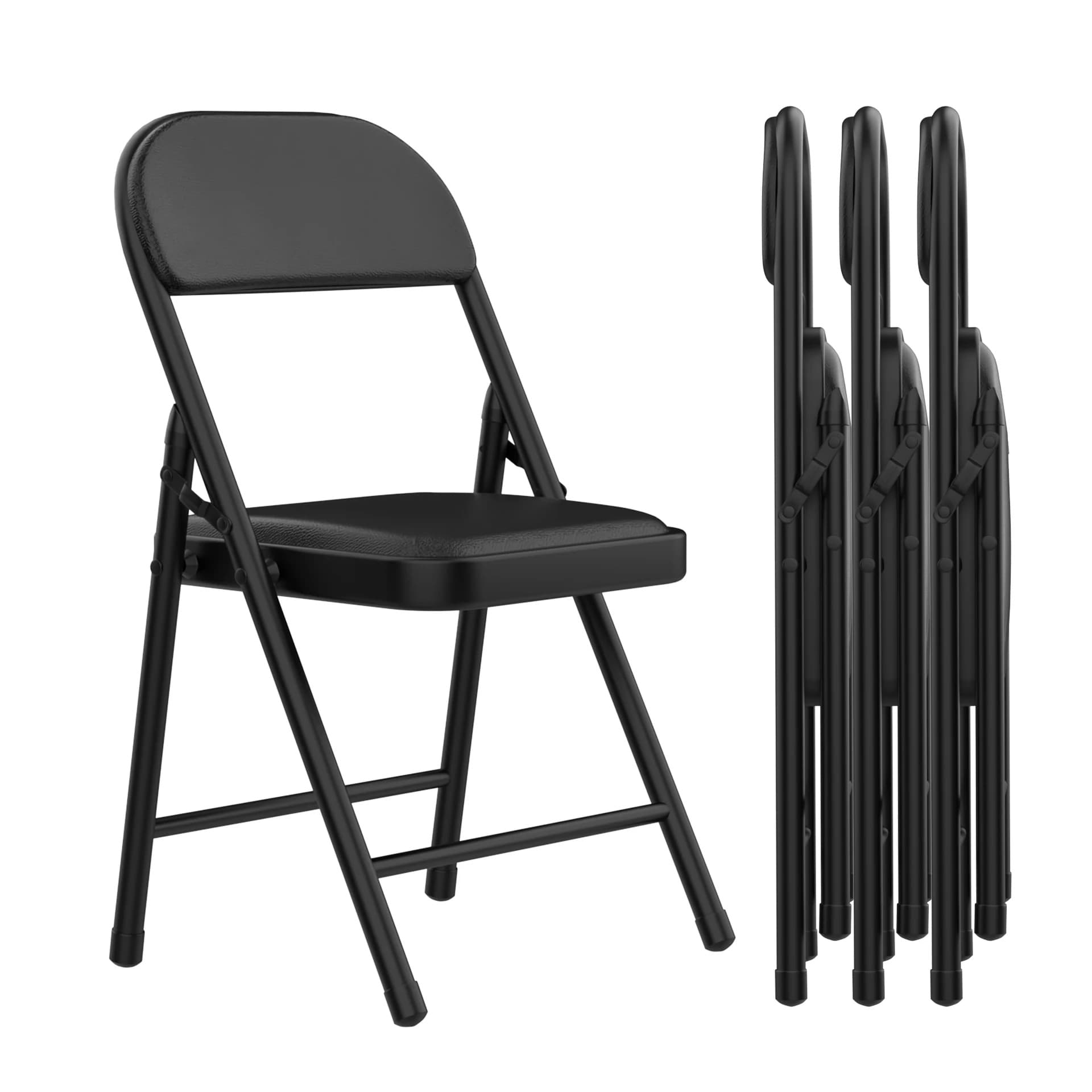 Chaise pliante rembourrée à structure métallique